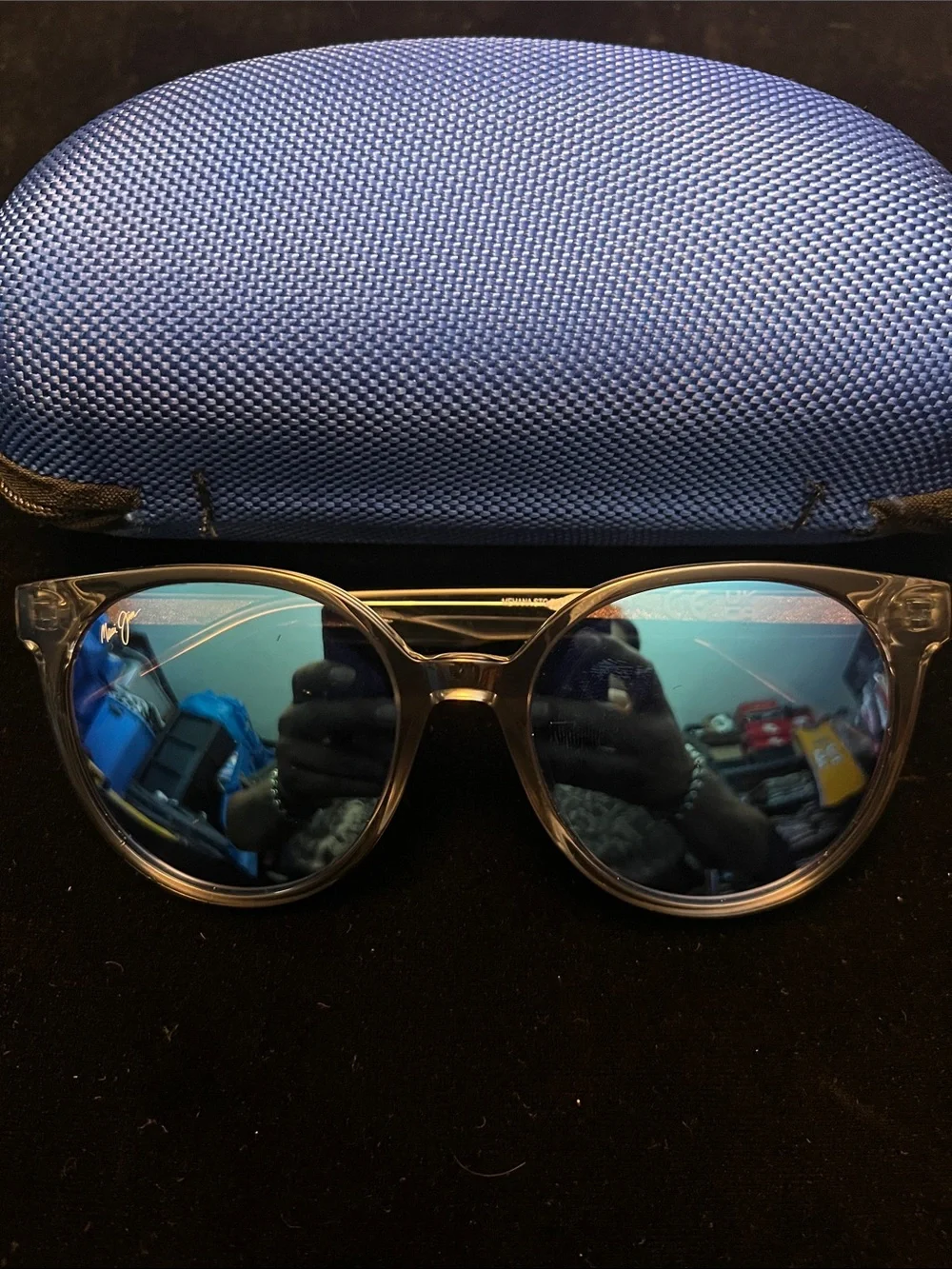 Maui Jim MEHANA Women’s Sunglasses with Blue Mirrored Lenses MADE IN ITALY 🇮🇹